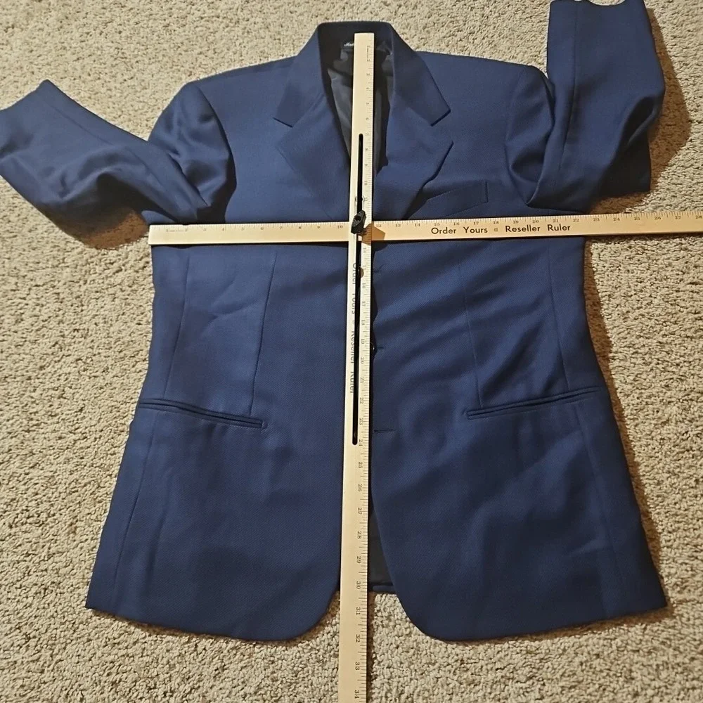 Pal Zileri Blazer Blue Wool Jacket 52EU (42US) Italy‎ EUC Drop 8